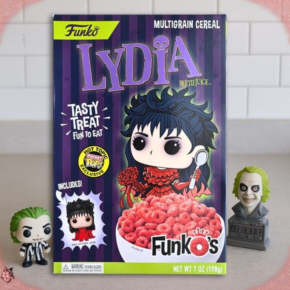 Funko's Beetlejuice Lydia Hot Topic Exclusive Breakfast Cereal Brand New Expired - Picture 2 of 8